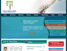 Tablet Screenshot of neurospineclinic.com.au